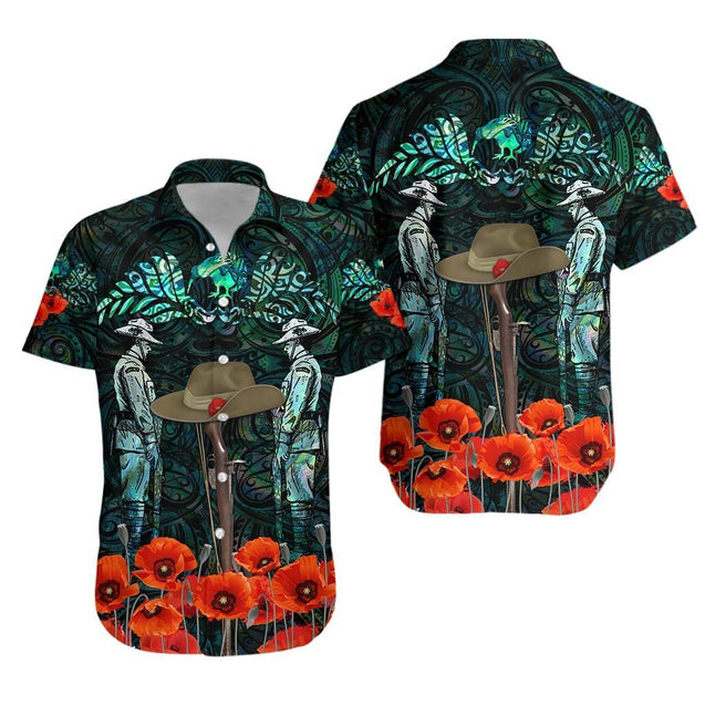 Premium Anzac Day Lest We Forget New Zealand Maori Culture 3D Printed Unisex Shirts TN