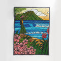 Hawaiian Girl Quilt Blanket - AH - J4-QUILT BLANKETS-PodEz-Twin-White-100% Cotton-Vibe Cosy™