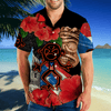 Puerto Rico Sol Taino With Maga Flower Hawaii Shirts JJ19062002-Apparel-TQH-Hawaiian shirt-S-Vibe Cosy™