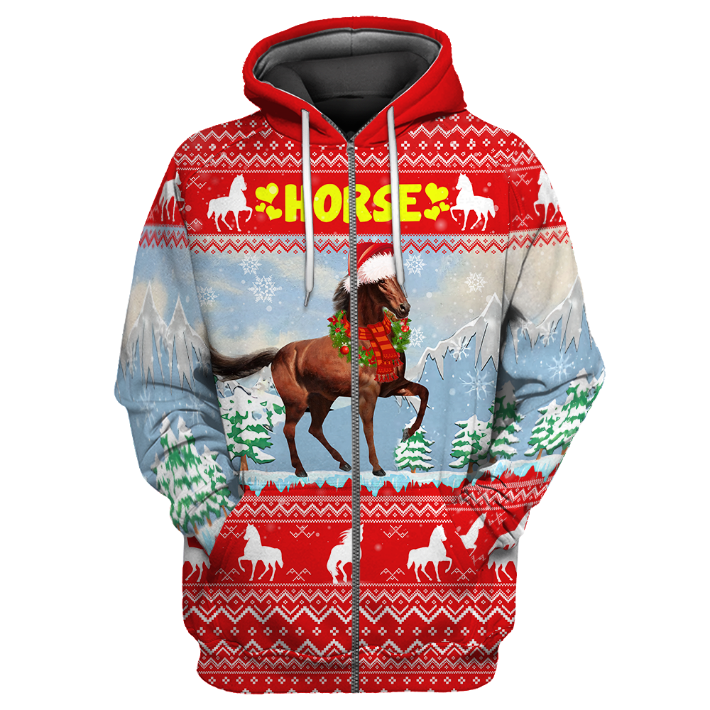 Horse Christmas 3D Shirt For Men And Women HHT16102007