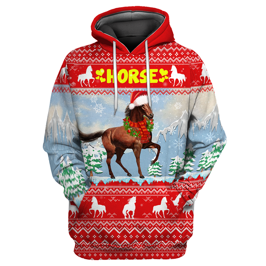 Horse Christmas 3D Shirt For Men And Women HHT16102007