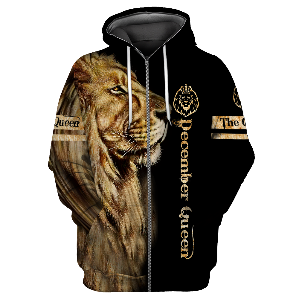 December Lion Queen 3D All Over Printed Shirt for Women