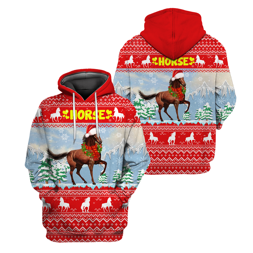 Horse Christmas 3D Shirt For Men And Women HHT16102007