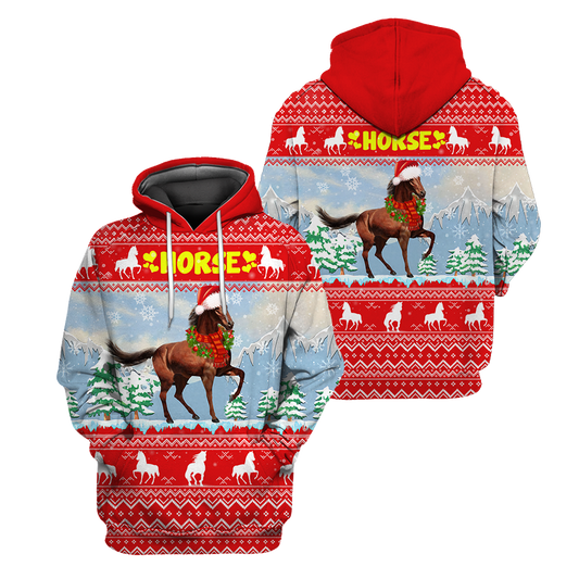 Horse Christmas 3D Shirt For Men And Women HHT16102007