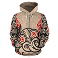 Hei Tiki With Maori Pattern Zip Hoodie HC2502-Apparel-Huyencass-Zipped Hoodie-S-Vibe Cosy™