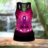 Breast cancer warrior ribbon legging + hollow tank combo HAC220404-Apparel-HG-No legging-S-Vibe Cosy™