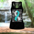 Cervical cancer survivor ribbon legging + hollow tank combo HAC120501-Apparel-HG-No legging-S-Vibe Cosy™