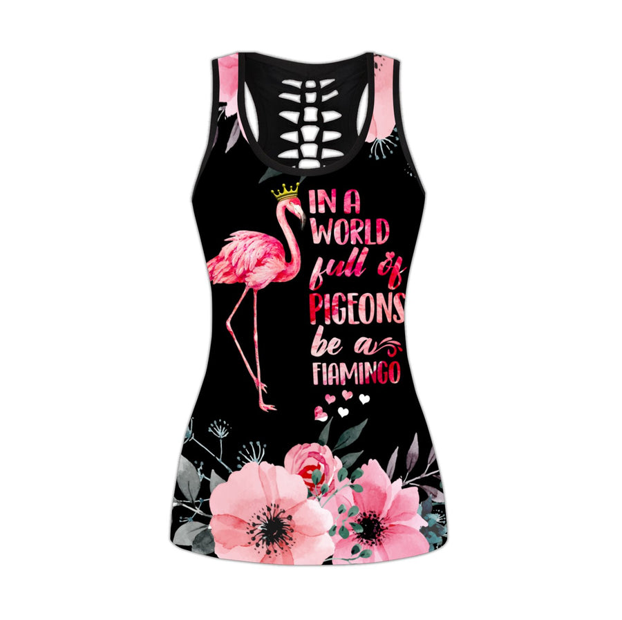 In A World Full Of Pigeons Be A Flamingo Yoga Outfit For Women NTN08222002-MEI