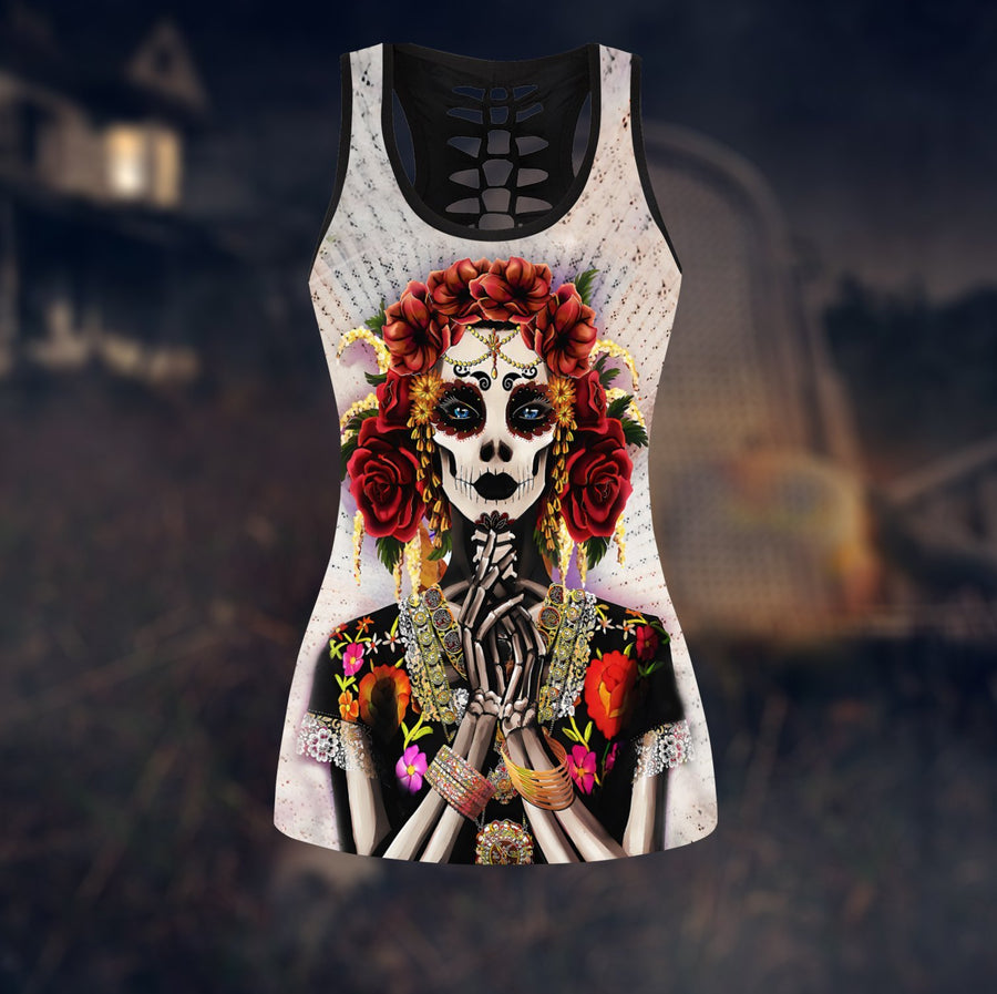 All Over Printed Day Of The Dead Catrina Outfit For Women HHT03092006-MEI