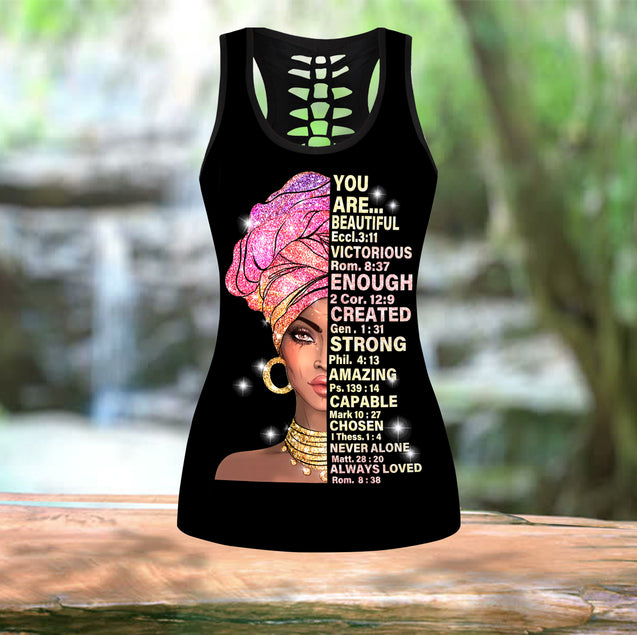 Gods say you are leggings + hollow tank combo HAC120601-Apparel-HG-No legging-S-Vibe Cosy™
