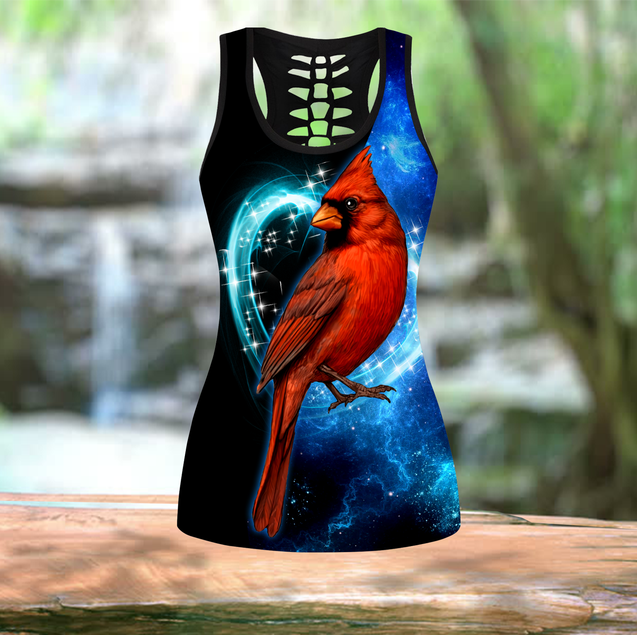 Cardinal Birds Blue Color Combo Legging + Tank HAC100804