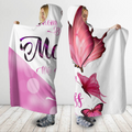 3D All Over Love Mom Butterflies Hoodie Dress Blanket-Apparel-TA-Hooded Blanket-Youth 49.6x59.05-Vibe Cosy™