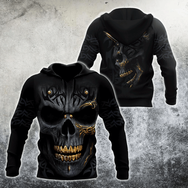 Golden Art Skulls Hoodie For Men And Women TQH201012