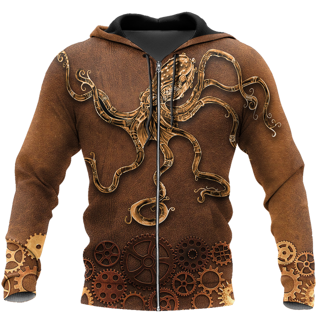 Octopus Steampunk Mechanic All Over Printed Hoodie For Men and Women DD11102001CL-NDD