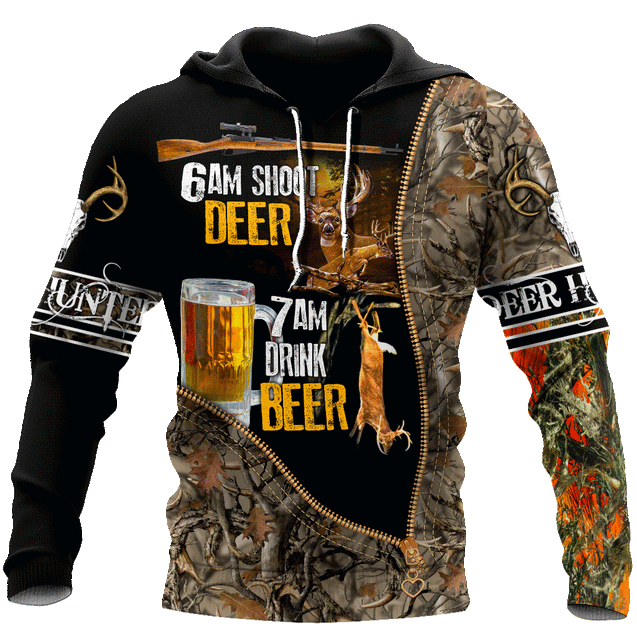 Premium Hunt Deer and Drink Beer Unisex Shirt Pi24092002