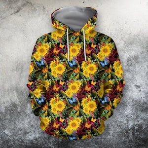 All Over Printing Beautiful Sunflower Hoodie-Apparel-Phaethon-Hoodie-S-Vibe Cosy™