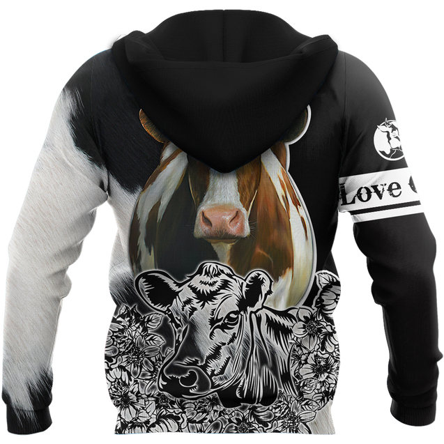 Cow 3d hoodie shirt for men and women DD11172004