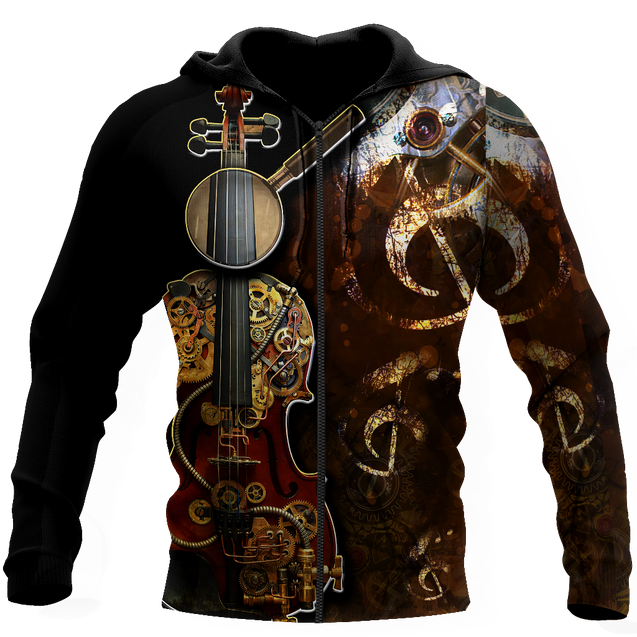 Steampunk Violin Mechanic All Over Printed Hoodie For Men and Women MH11112001CL