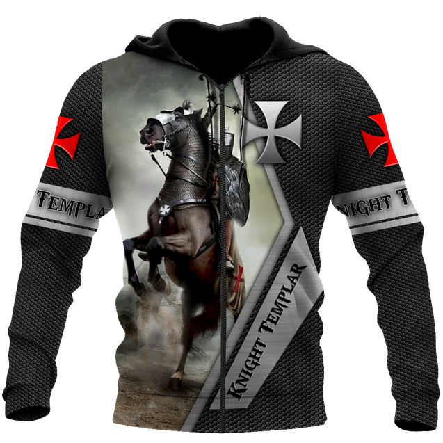 Premium Knight Templar Riding Horse All Over Printed Shirts For Men And Women MEI