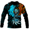 Amazing Eagle Warrior Polynesian 3D Tattoo Unisex Deluxe Hoodie ML