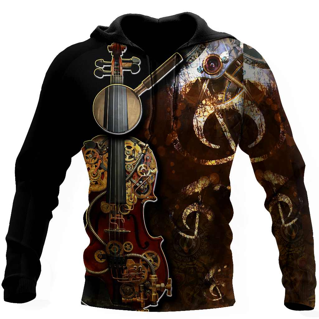 Steampunk Violin Mechanic All Over Printed Hoodie For Men and Women MH11112001CL