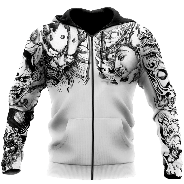 Japanese Samurai Tattoo II 3D Over Printed Unisex Hoodie ML