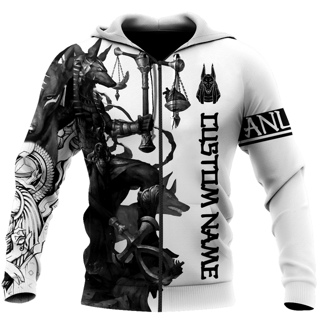 Anubis Ancient Egypt Tattoo Customize 3D All Over Printed Unisex Hoodie ML