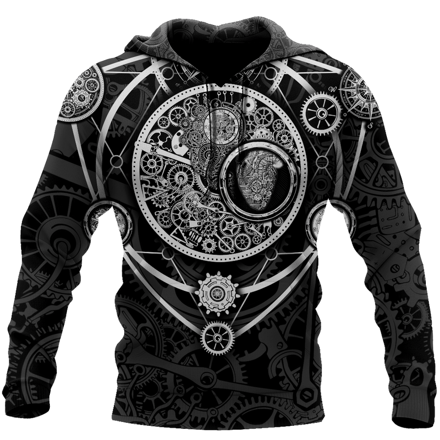 Steampunk Heart of Mechanic 3D Over Printed Hoodie for Men and Women-ML