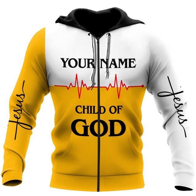 Premium Christian Jesus Custom Name 3D Printed Unisex Shirts