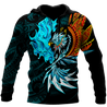 Amazing Eagle Warrior Polynesian 3D Tattoo Unisex Deluxe Hoodie ML