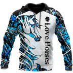 Horse Camo Blue Pattern 3D All Over Printed Shirts Pi050502-Apparel-TA-Hoodie-S-Vibe Cosy™