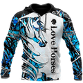 Horse Camo Blue Pattern 3D All Over Printed Shirts Pi050502-Apparel-TA-Hoodie-S-Vibe Cosy™