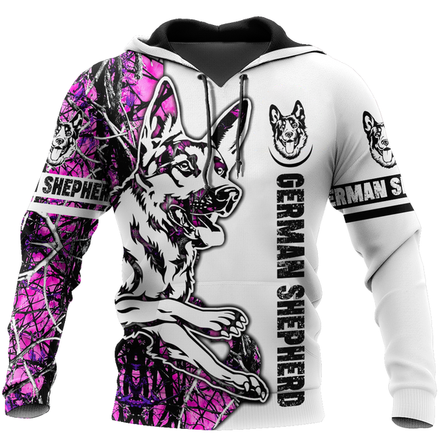 German shepherd pink tattoo 3d hoodie shirt for men and women HAC180805