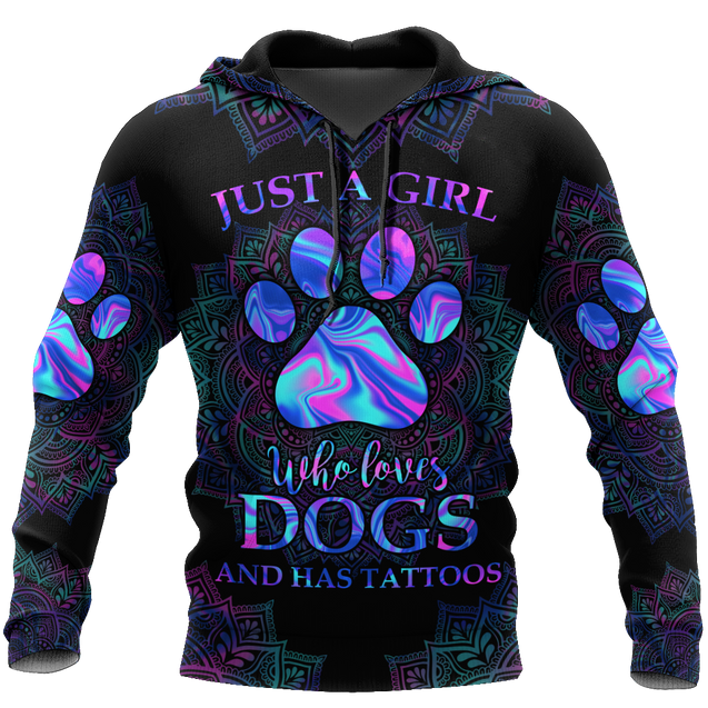 Girl loves dogs 3d hoodie shirt for men and women HAC100906