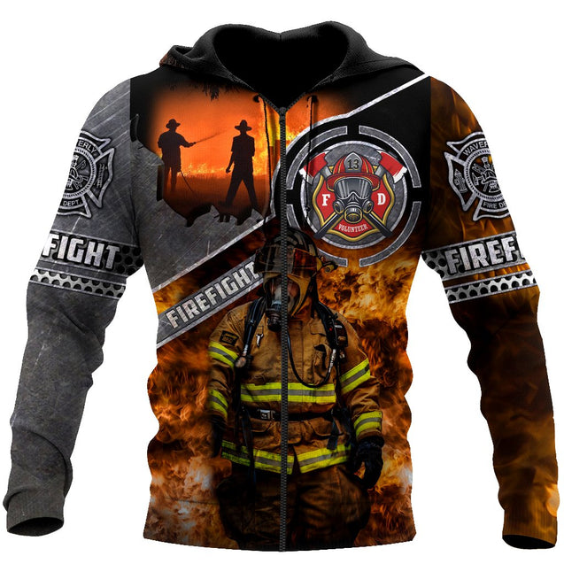 Brave Firefighter-Fireman 3D All Over Printed Shirts For Men and Women TA0822203