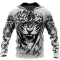 3D Tiger Tattoo Potrait  Over Printed Shirt for Men and Women