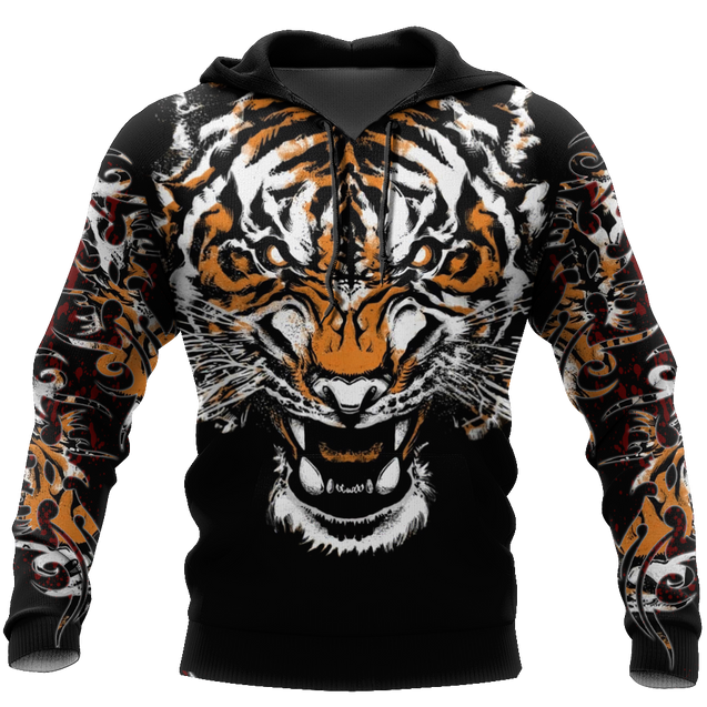 Tiger Fighter 3D Over Printed Shirt for Men and Women