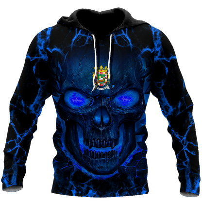 Puerto Rico Crytal Skulls Shirt TQH20061804-Apparel-TQH-Hoodie-S-Vibe Cosy™