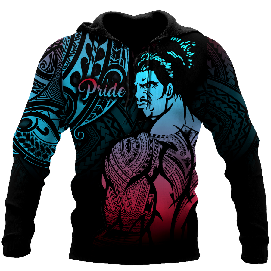 Amazing Warrior Pride Polynesian 3D Tattoo Unisex Deluxe Hoodie ML