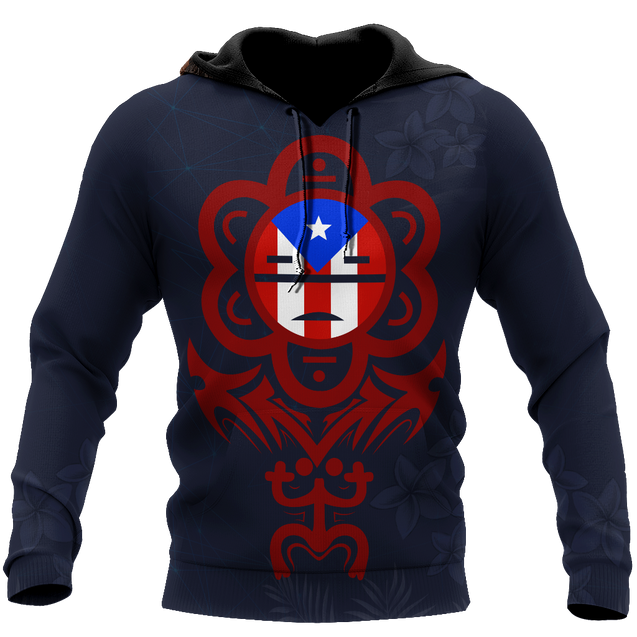 Puerto Rico Sol Taino All Over Print Shirts And Short NTN06202001-Apparel-TQH-Hoodie-S-Vibe Cosy™