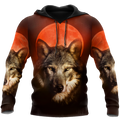 Wolf 3D All Over Print Hoodie T Shirt For Men and Women Pi04092005S