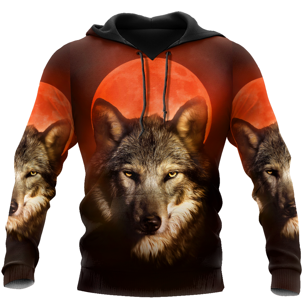 Wolf 3D All Over Print Hoodie T Shirt For Men and Women Pi04092005S