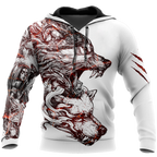 Alpha Wolf Tattoo 3D All Over Printed Unisex Shirts