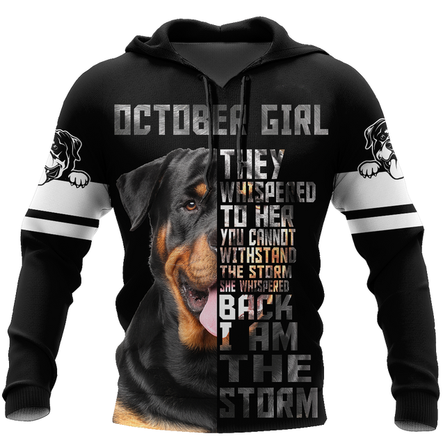 Rottweiler - october girl hoodie shirt for men and women HAC010906