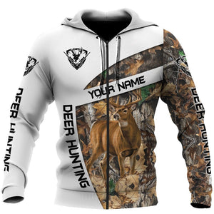 Deer Hunting Customize Name White 3D hoodie shirt for men and women DD09112004