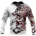 Three Gray Wolfs White Tattoo 3D All Over Printed Unisex Shirts