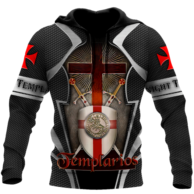 Premium Red Cross Shield Swords Knight Templar All Over Printed Shirts For Men And Women MEI