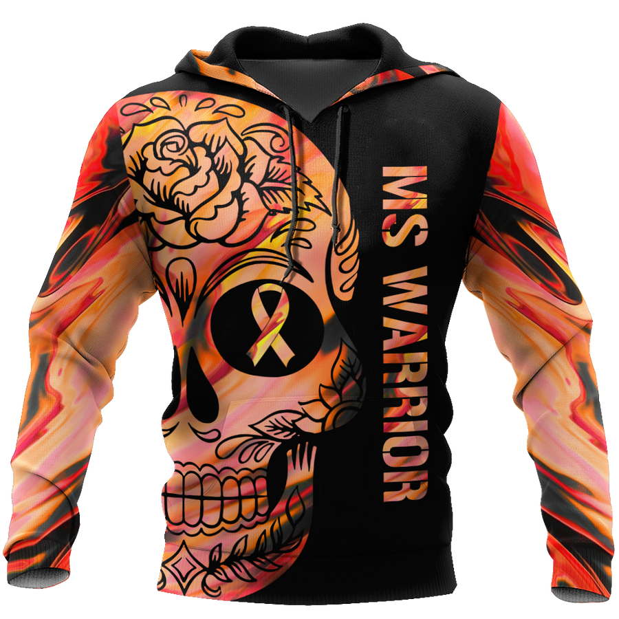 Multiple sclerosis warrior 3d hoodie shirt for men and women-Apparel-HG-Zip hoodie-S-Vibe Cosy™