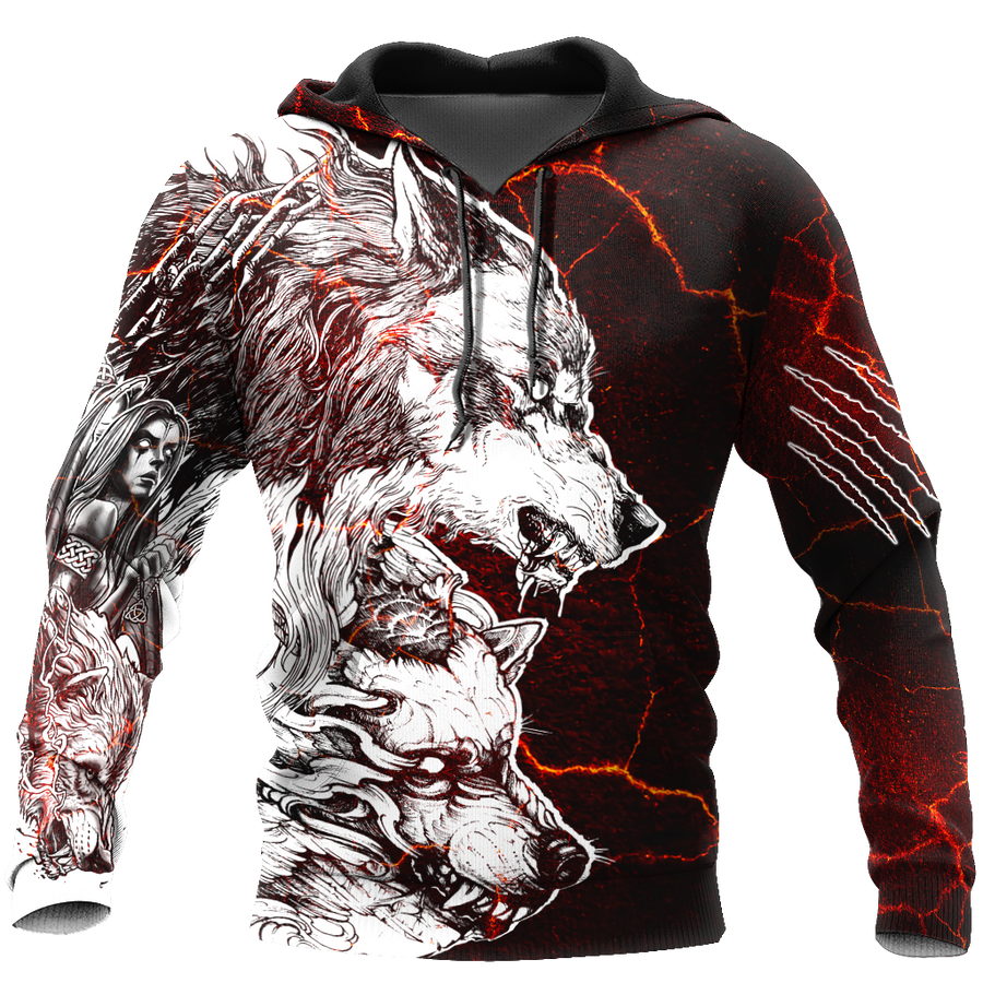 Tattoo Thunder Wolf 3D All Over Printed Shirts For Men and Women HAC030801