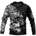 Wolf Tattoo Over Printed Shirt For Men and Women